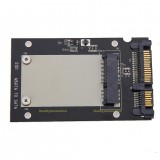 Adaptor mSATA la SATA  - Mini Pcie PCI-E mSATA SSD to 2.5" SATA3 Convertor mSATA-SATA Adapter Card Black 